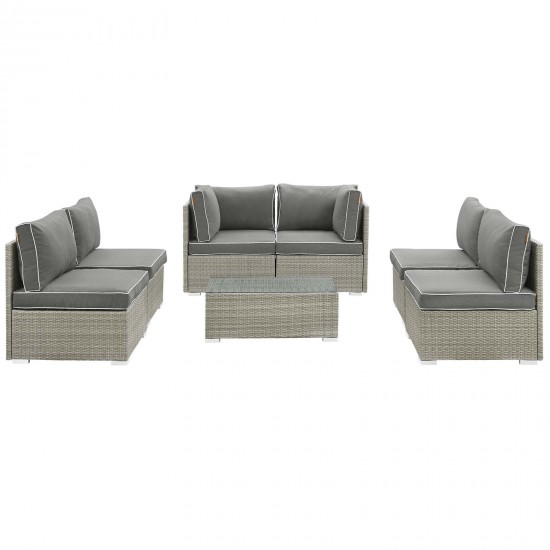 Repose 7 Piece Outdoor Patio Sectional Set