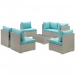 Repose 7 Piece Outdoor Patio Sectional Set