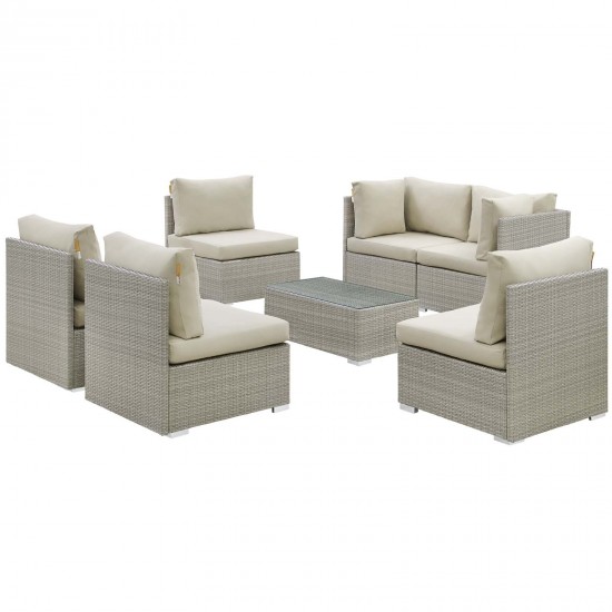 Repose 7 Piece Outdoor Patio Sunbrella® Sectional Set