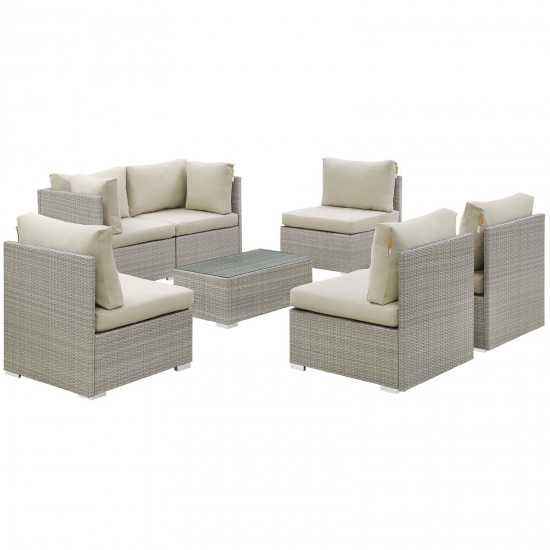 Repose 7 Piece Outdoor Patio Sunbrella® Sectional Set