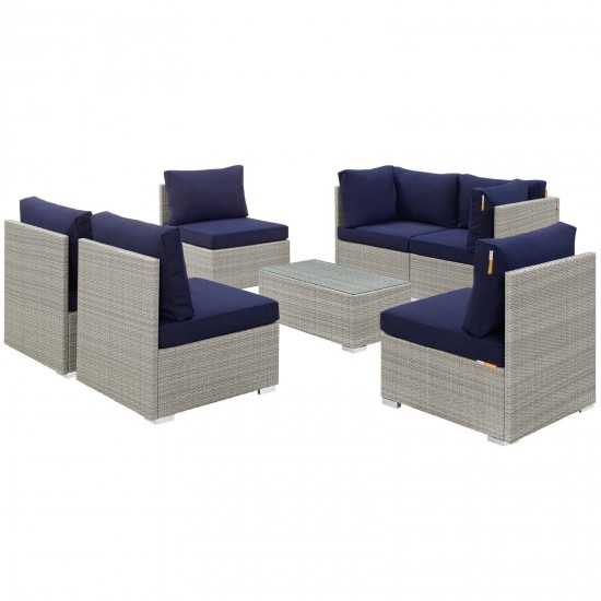 Repose 7 Piece Outdoor Patio Sunbrella® Sectional Set