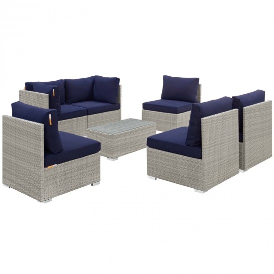 Repose 7 Piece Outdoor Patio Sunbrella® Sectional Set