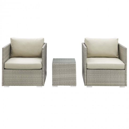 Repose 3 Piece Outdoor Patio Sunbrella® Sectional Set