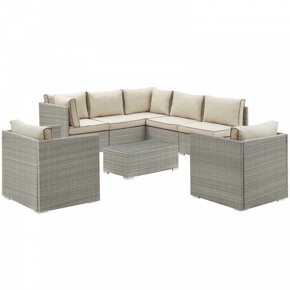 Repose 8 Piece Outdoor Patio Sectional Set