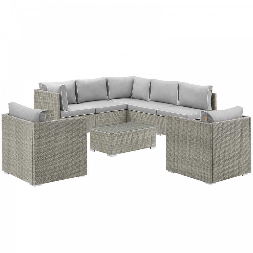 Repose 8 Piece Outdoor Patio Sectional Set