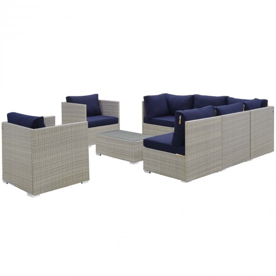 Repose 8 Piece Outdoor Patio Sunbrella® Sectional Set