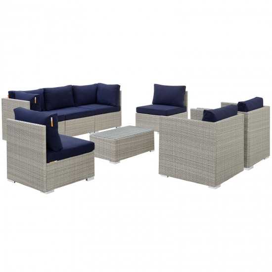 Repose 8 Piece Outdoor Patio Sunbrella® Sectional Set