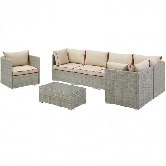 Repose 7 Piece Outdoor Patio Sectional Set