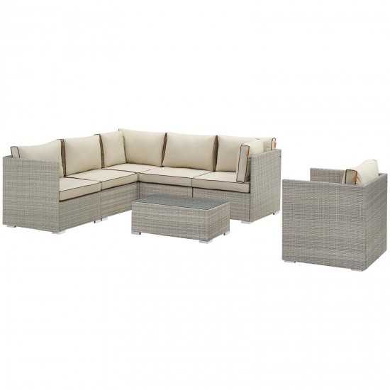 Repose 7 Piece Outdoor Patio Sectional Set