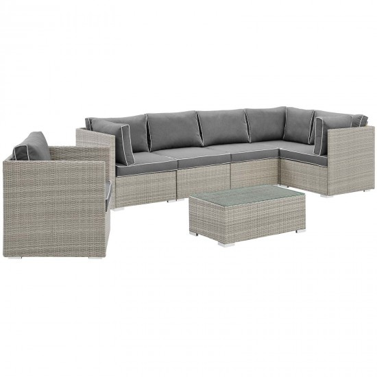 Repose 7 Piece Outdoor Patio Sectional Set