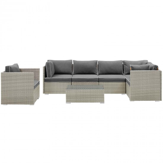 Repose 7 Piece Outdoor Patio Sectional Set