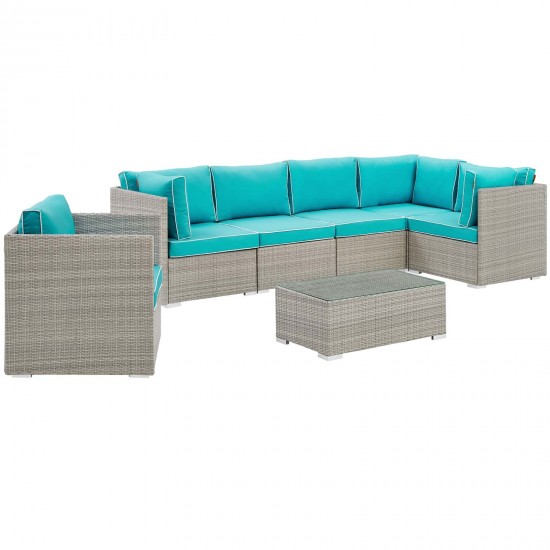 Repose 7 Piece Outdoor Patio Sectional Set