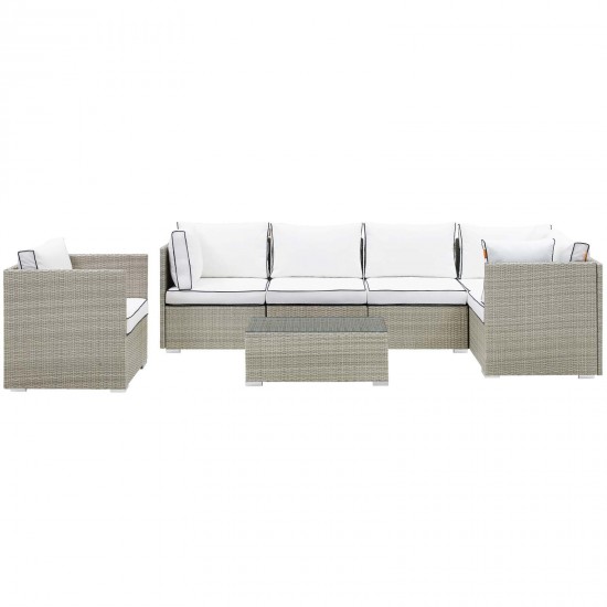 Repose 7 Piece Outdoor Patio Sectional Set