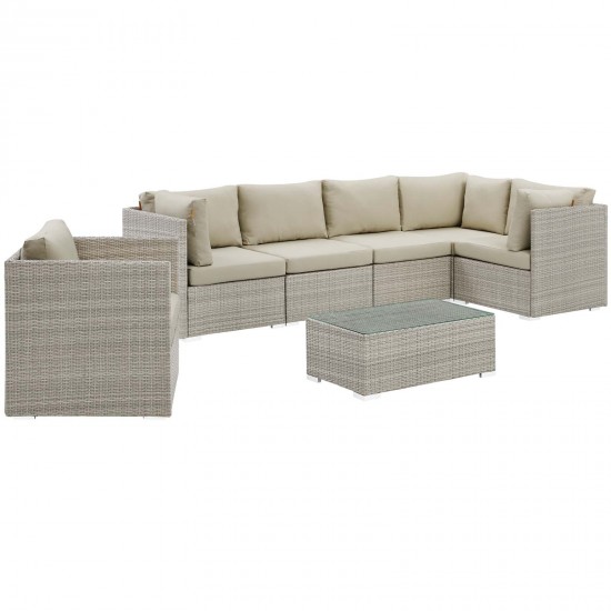 Repose 7 Piece Outdoor Patio Sunbrella® Sectional Set