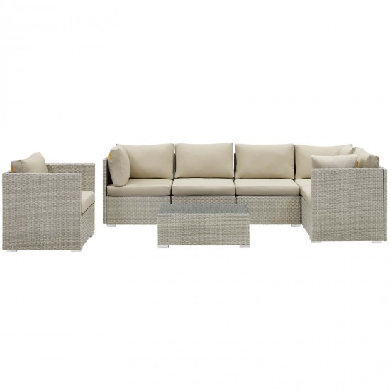 Repose 7 Piece Outdoor Patio Sunbrella® Sectional Set