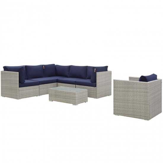 Repose 7 Piece Outdoor Patio Sunbrella® Sectional Set