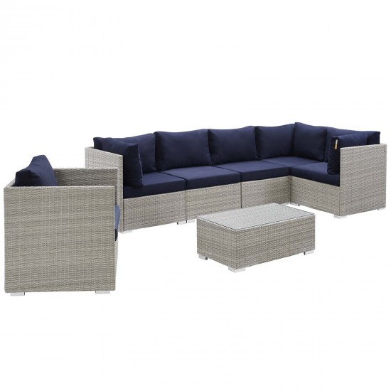 Repose 7 Piece Outdoor Patio Sunbrella® Sectional Set