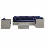 Repose 7 Piece Outdoor Patio Sunbrella® Sectional Set