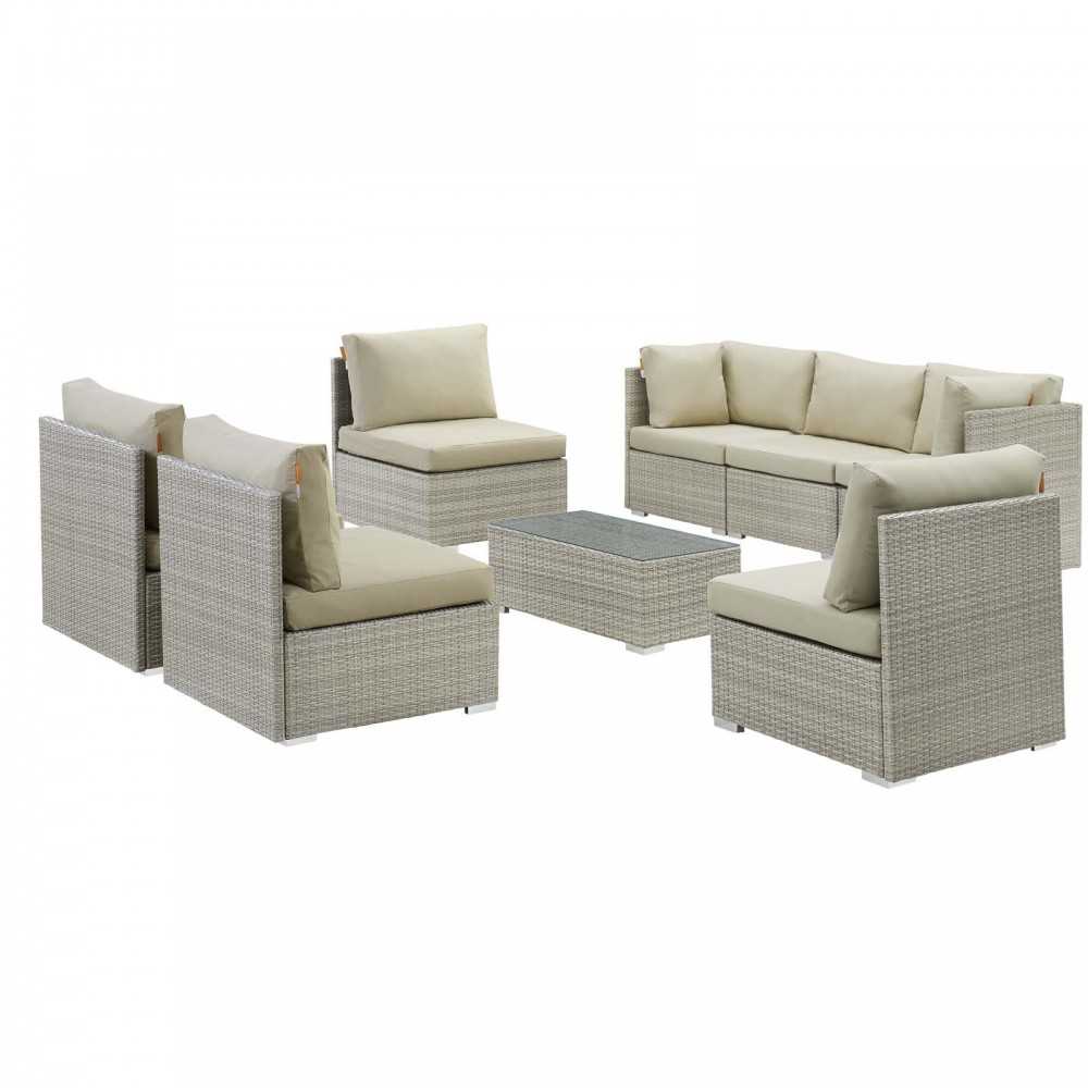 Repose 8 Piece Outdoor Patio Sunbrella® Sectional Set