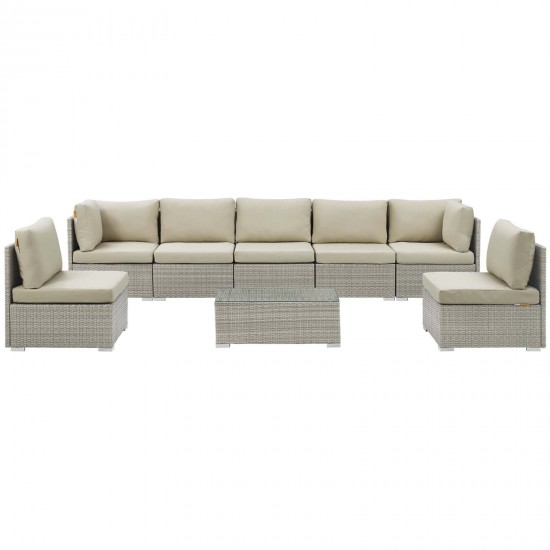 Repose 8 Piece Outdoor Patio Sunbrella® Sectional Set