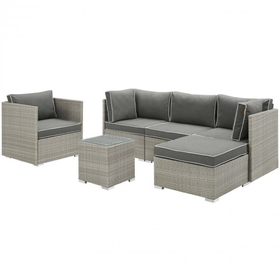 Repose 6 Piece Outdoor Patio Sectional Set