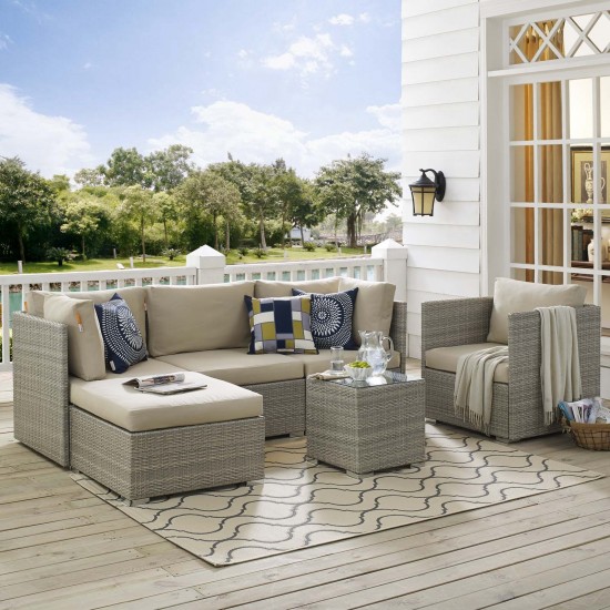 Repose 6 Piece Outdoor Patio Sunbrella® Sectional Set