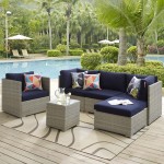 Repose 6 Piece Outdoor Patio Sunbrella® Sectional Set