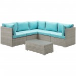 Repose 6 Piece Outdoor Patio Sectional Set