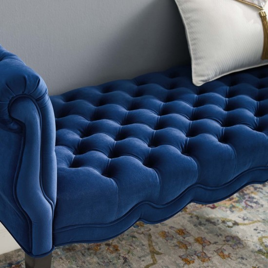 Adelia Chesterfield Style Button Tufted Performance Velvet Bench