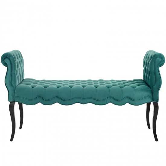 Adelia Chesterfield Style Button Tufted Performance Velvet Bench