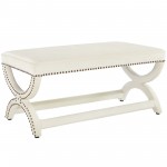 Expound Upholstered Nailhead Trim Performance Velvet Bench