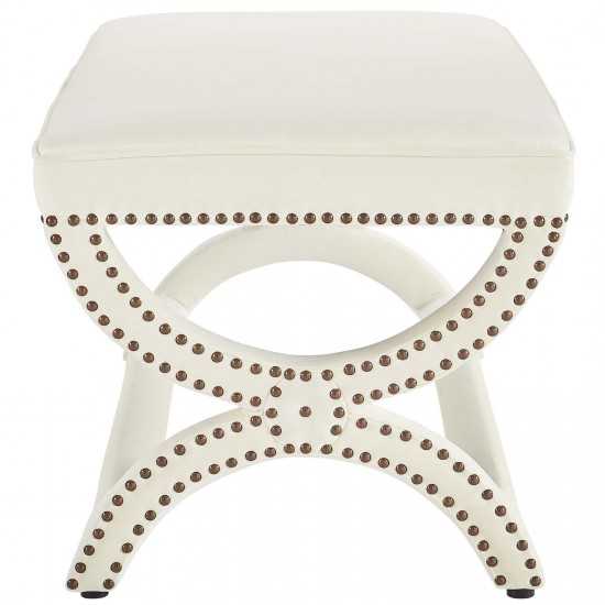 Expound Upholstered Nailhead Trim Performance Velvet Bench