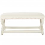 Expound Upholstered Nailhead Trim Performance Velvet Bench