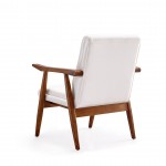 Arch Duke Accent Chair in White and Amber