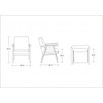 Arch Duke Accent Chair in Black and Amber