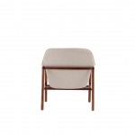 Miller Accent Chair in Cream and Walnut