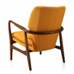 Bradley Accent Chair in Yellow and Walnut