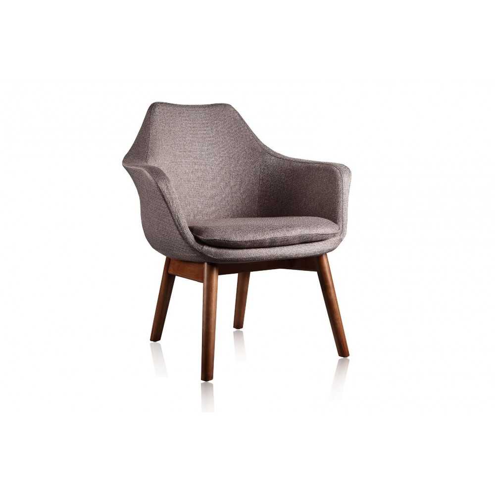 Cronkite Accent Chair in Grey and Walnut