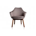 Cronkite Accent Chair in Grey and Walnut