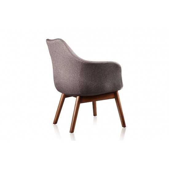 Cronkite Accent Chair in Grey and Walnut