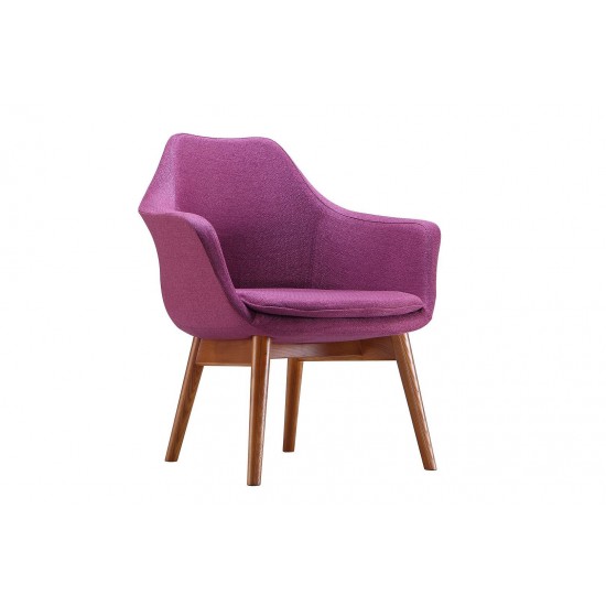 Cronkite Accent Chair in Plum and Walnut