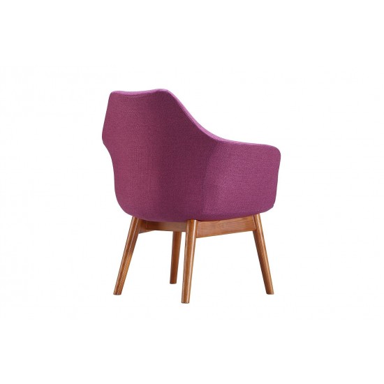 Cronkite Accent Chair in Plum and Walnut
