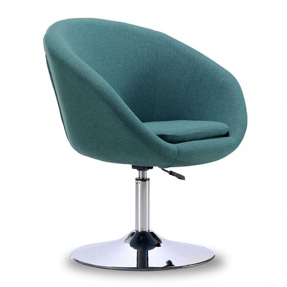 Hopper Swivel Adjustable Height Chair in Sky Blue and Polished Chrome Hopper Swivel Adjustable Height Chair in Sky Blue and Polished Chrome