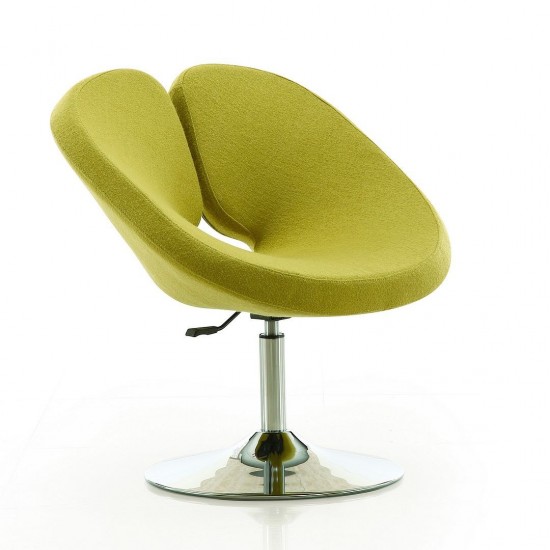 Perch Adjustable Chair in Green and Polished Chrome