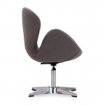 Raspberry Adjustable Swivel Chair in Grey and Polished Chrome