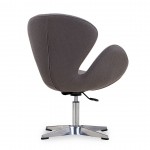 Raspberry Adjustable Swivel Chair in Grey and Polished Chrome