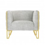 Vector Accent Chair in Grey and Gold