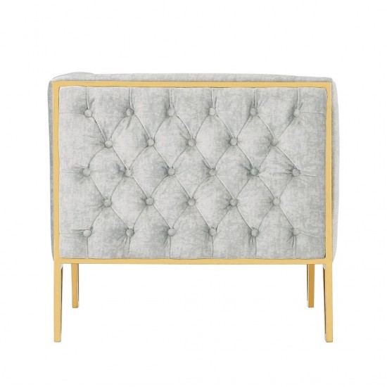 Vector Accent Chair in Grey and Gold