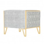 Vector Accent Chair in Grey and Gold