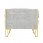 Vector Accent Chair in Grey and Gold